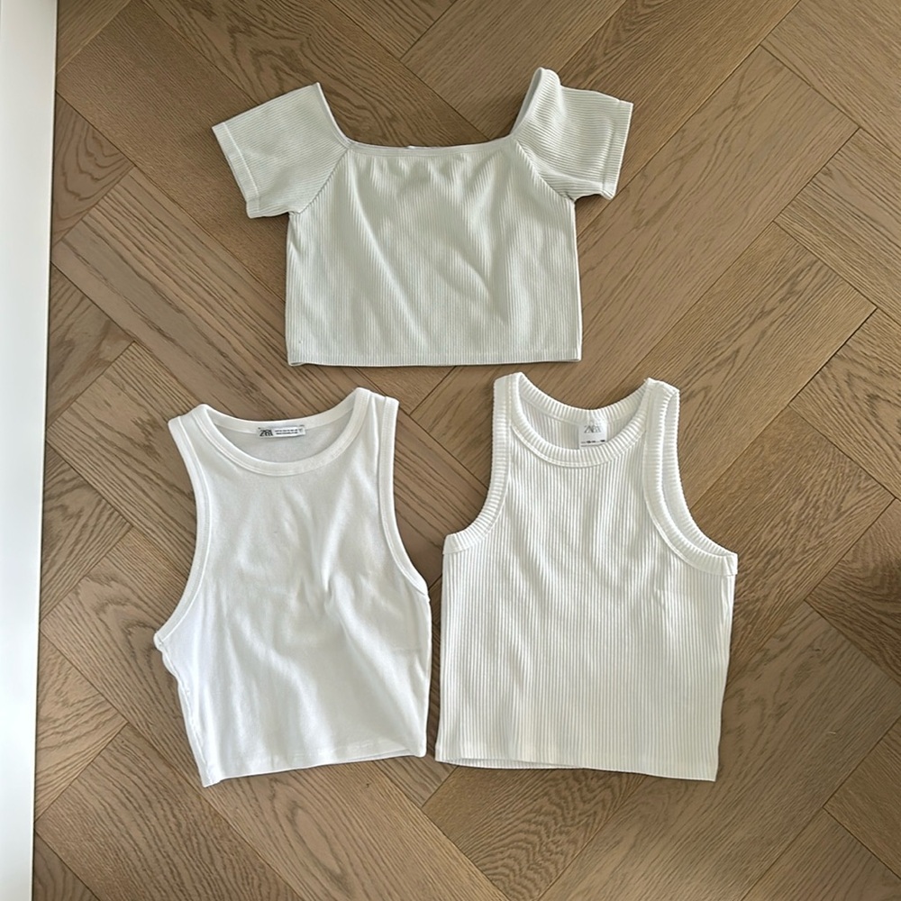BUNDLE of 3 white ZARA women’s tops